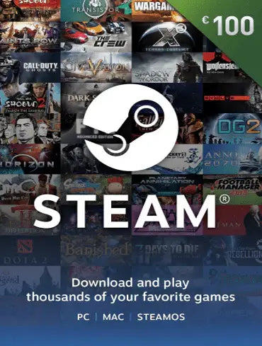 Steam poklon kartica 100€ Srbija instant kod