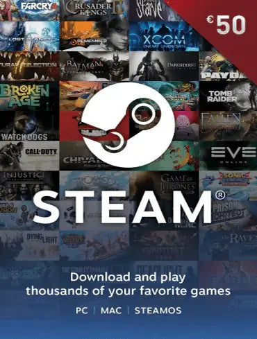 Steam poklon kartica 50€ Srbija instant kod