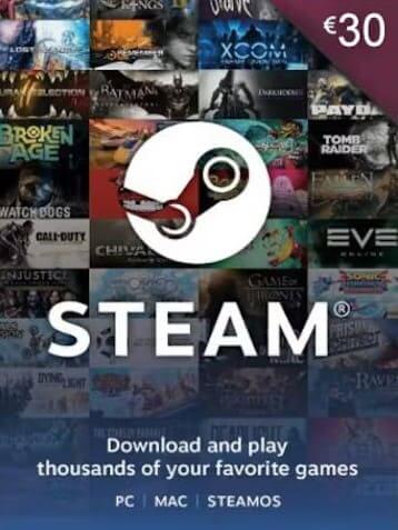 Steam poklon kartica 30€ Srbija instant kod