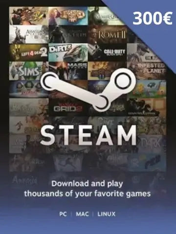 Steam poklon kartica 300€ Srbija instant kod