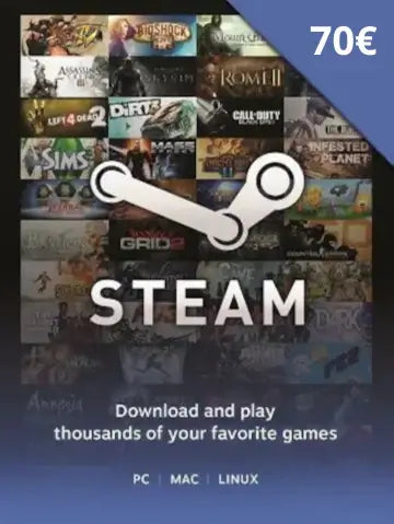 Steam poklon kartica 70€ Srbija instant kod
